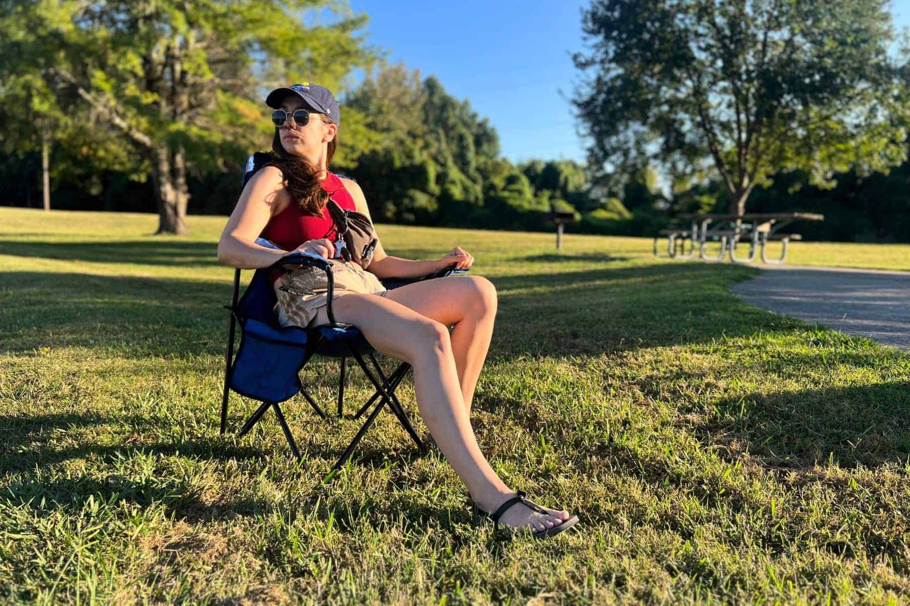 Amazon Basics Beach Camp Chair Heavy Duty