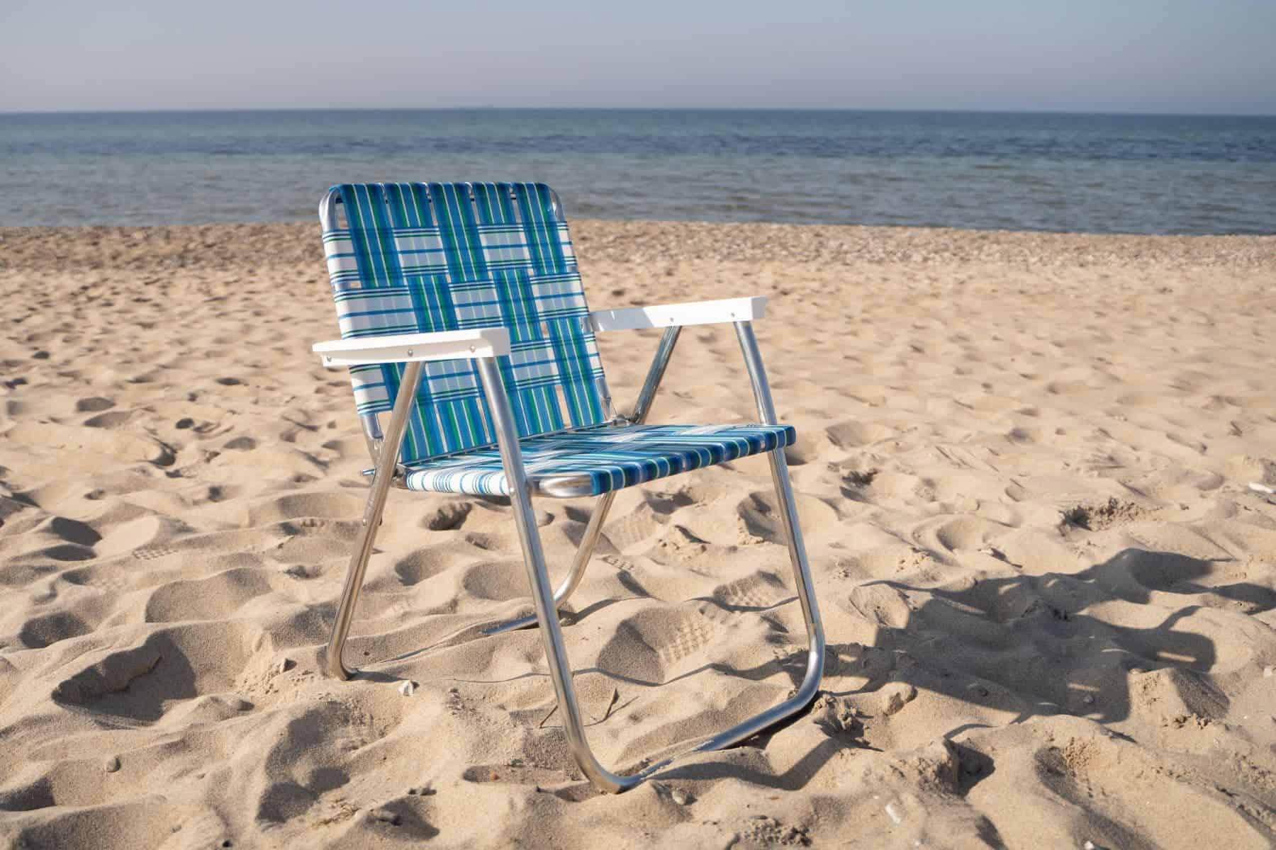 Lawn Chair Usa Aluminum Webbed Side View