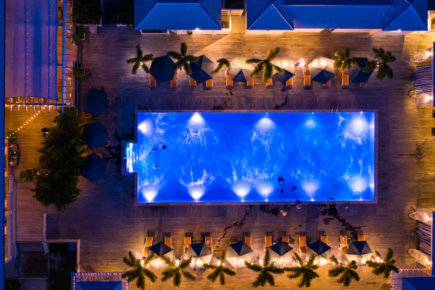 Mahogany Bay Resort And Beach Club Curio Collection By Hilton Pool Night