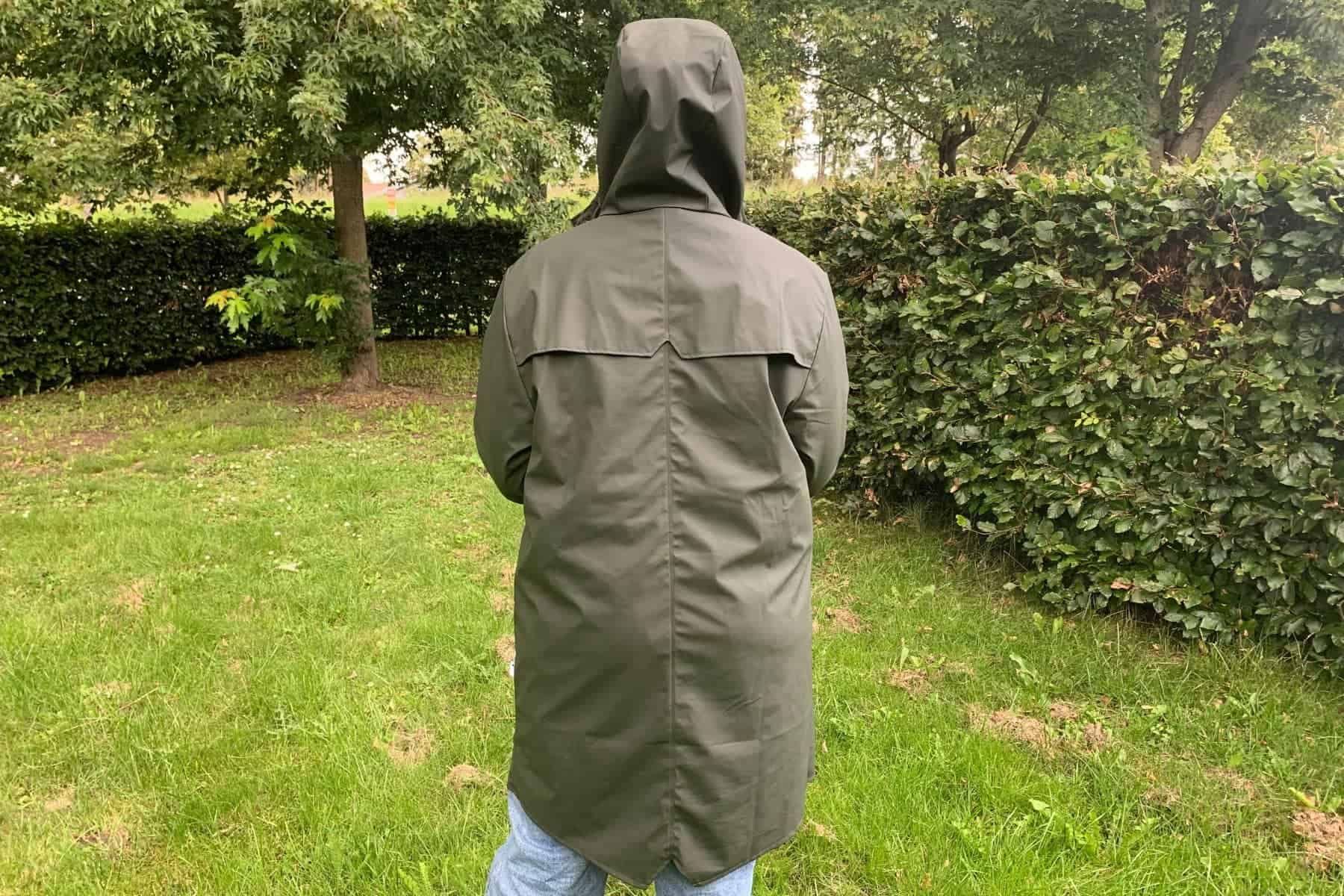 Rains Long Jacket Back Hood