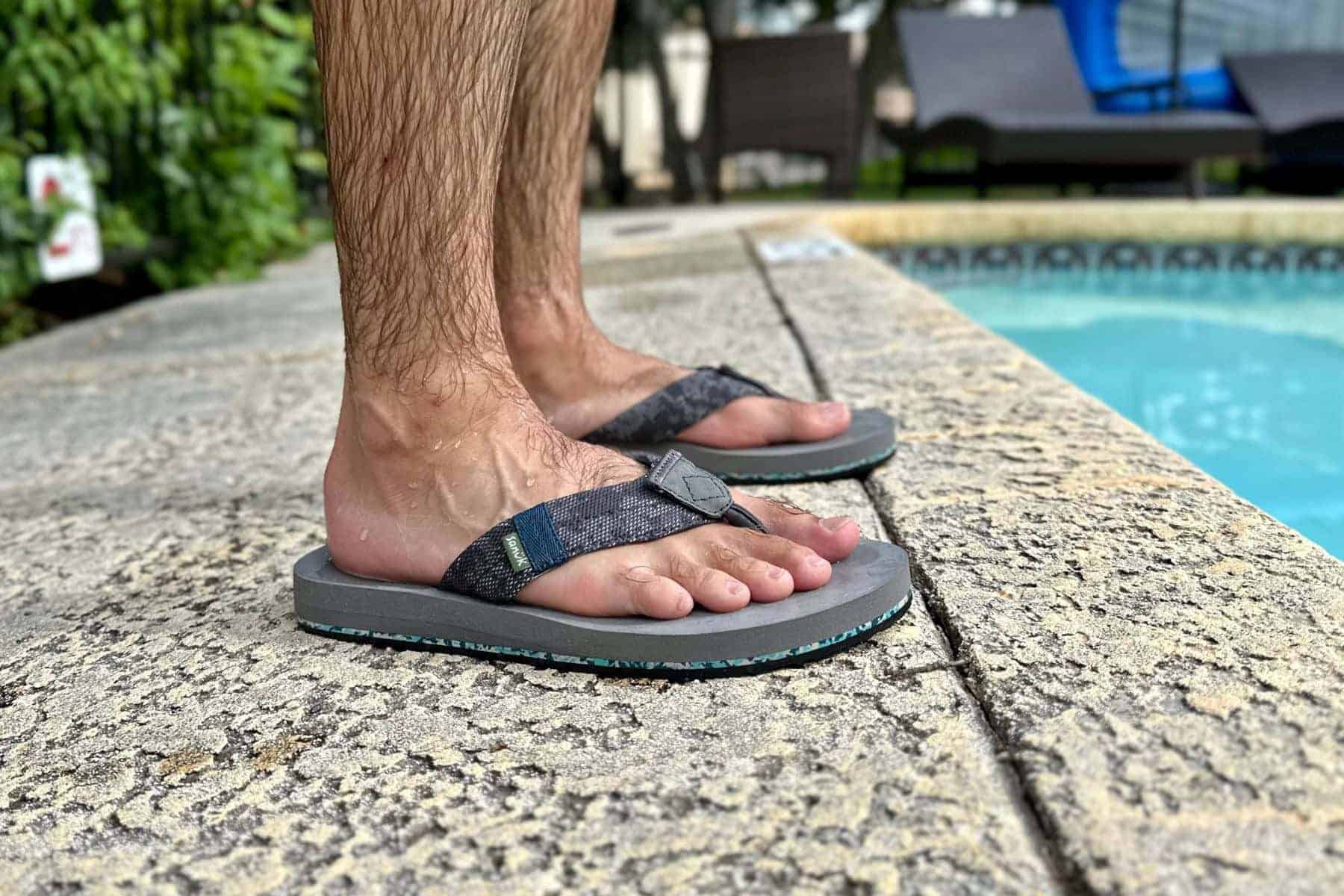 Sanuk Ziggy Switchfit X Surfrider Flip Flops Side View