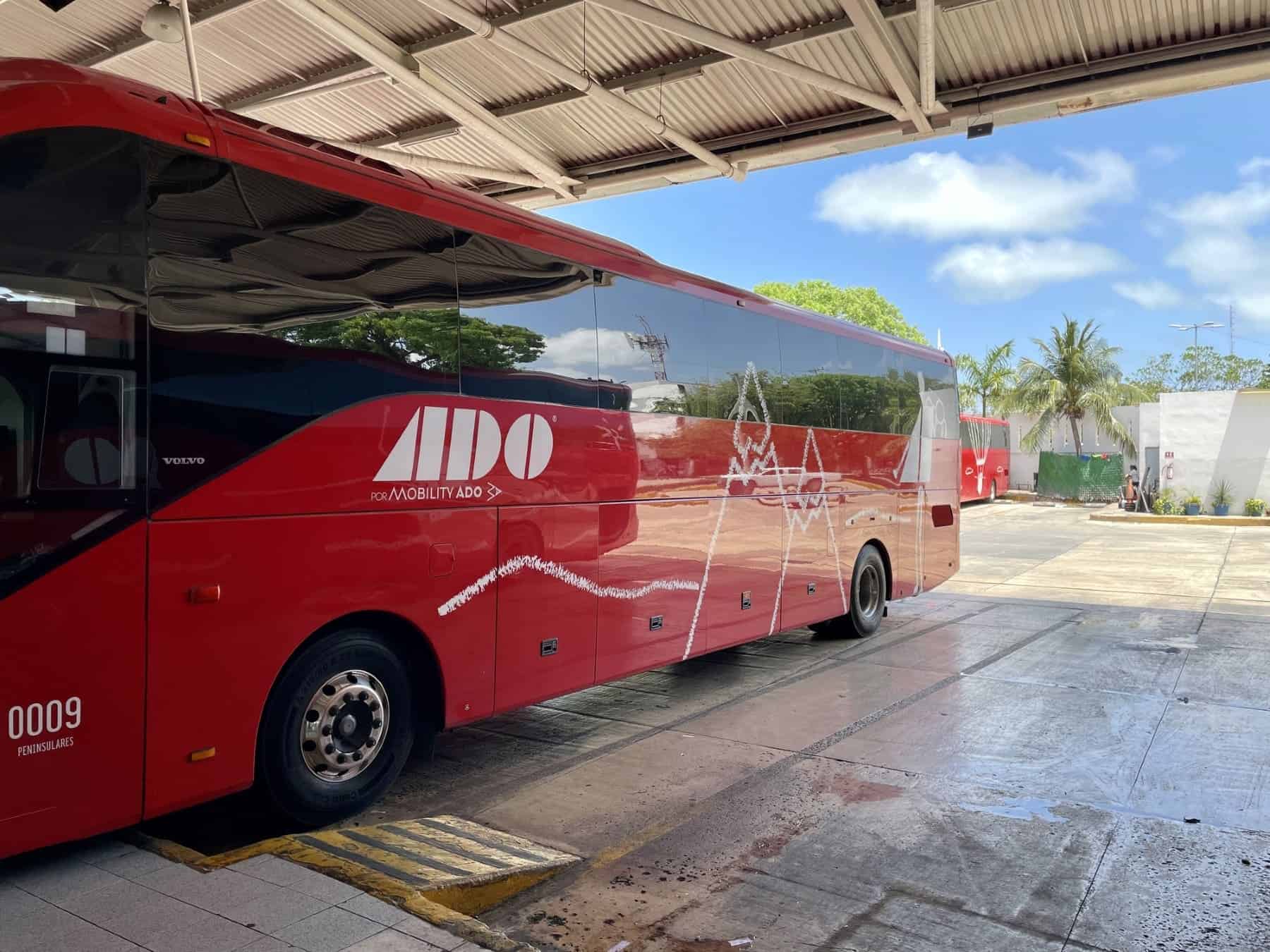 The Bus To Playa Del Carmen For The An Afternoon