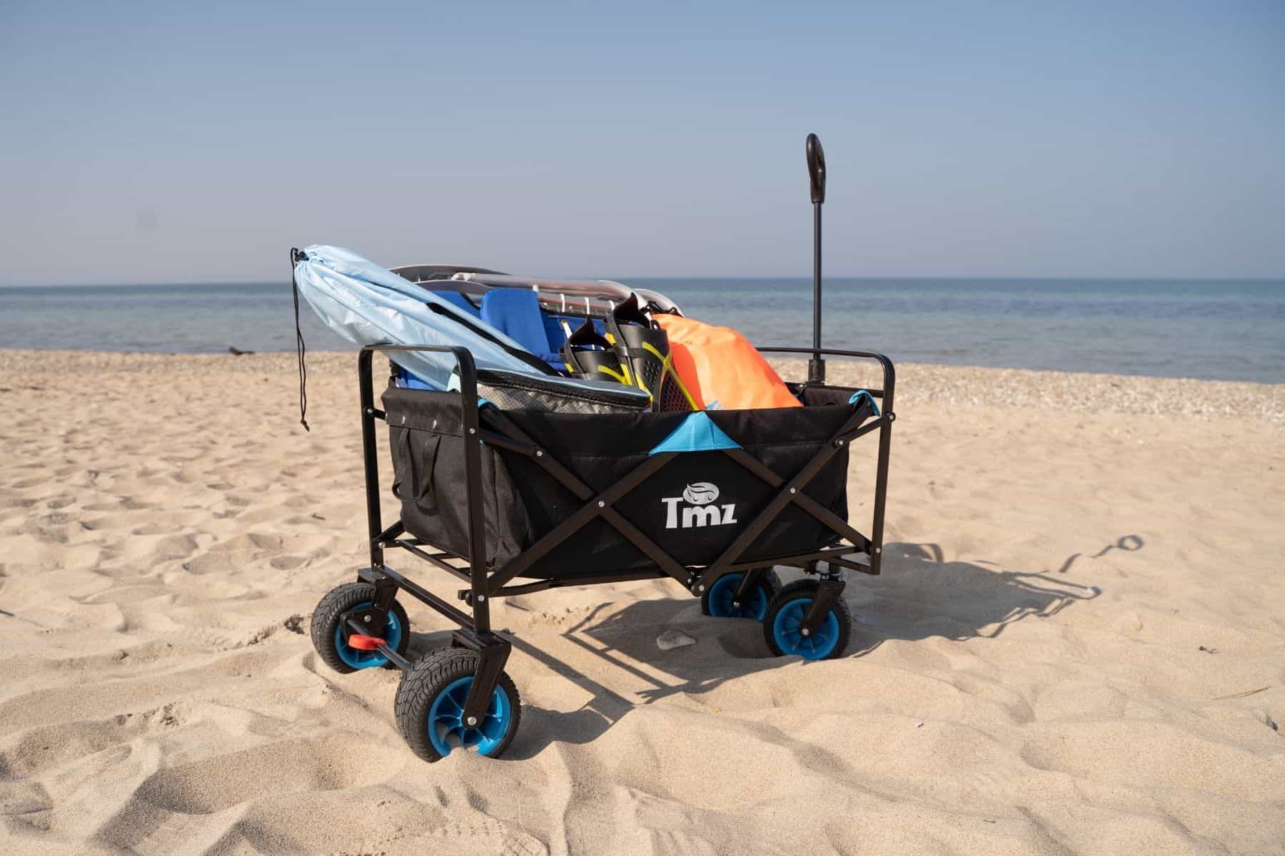 tmz beach wagon on beach