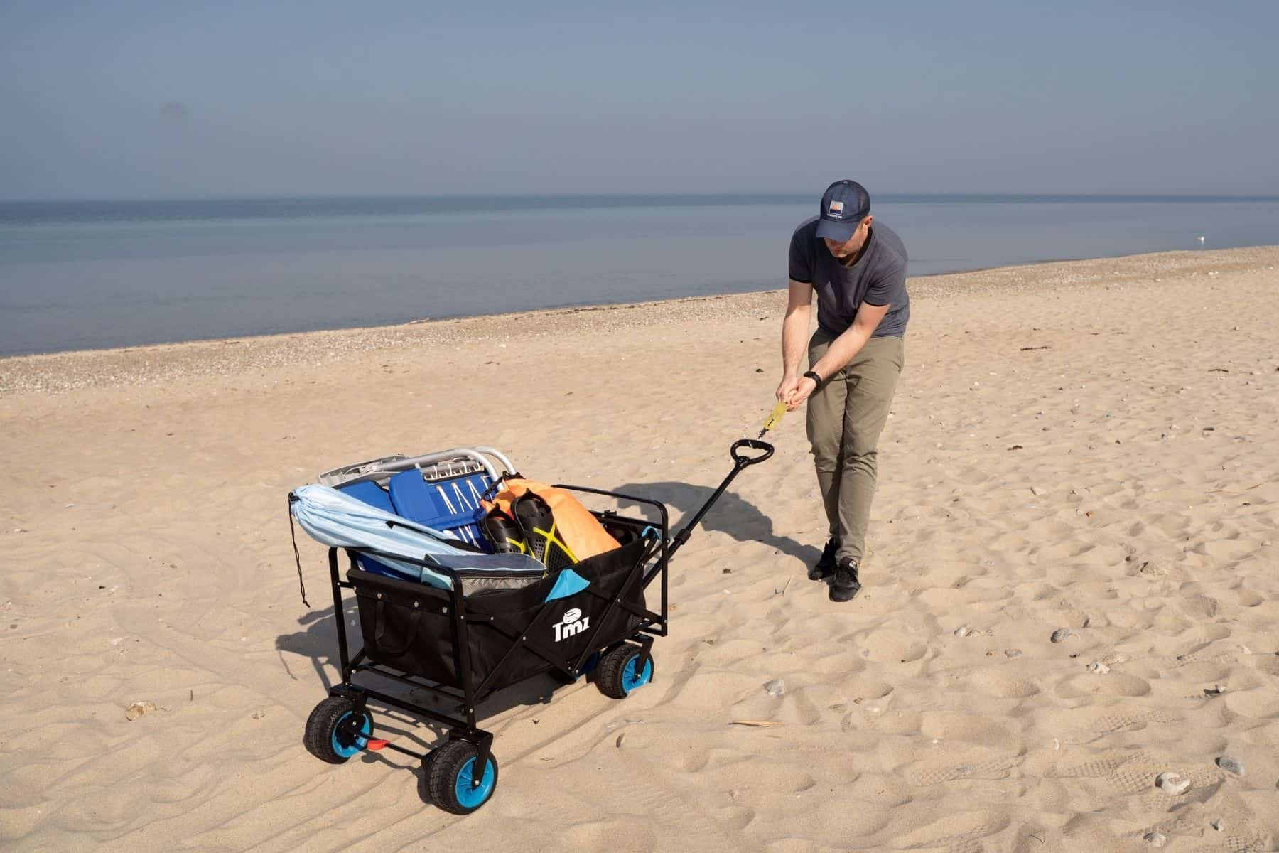 tmz beach wagon pulled by torben in soft sand